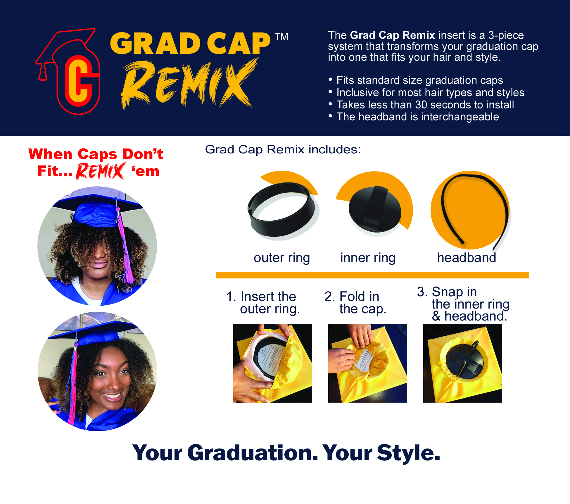Grad Cap Remix at a glance how-to